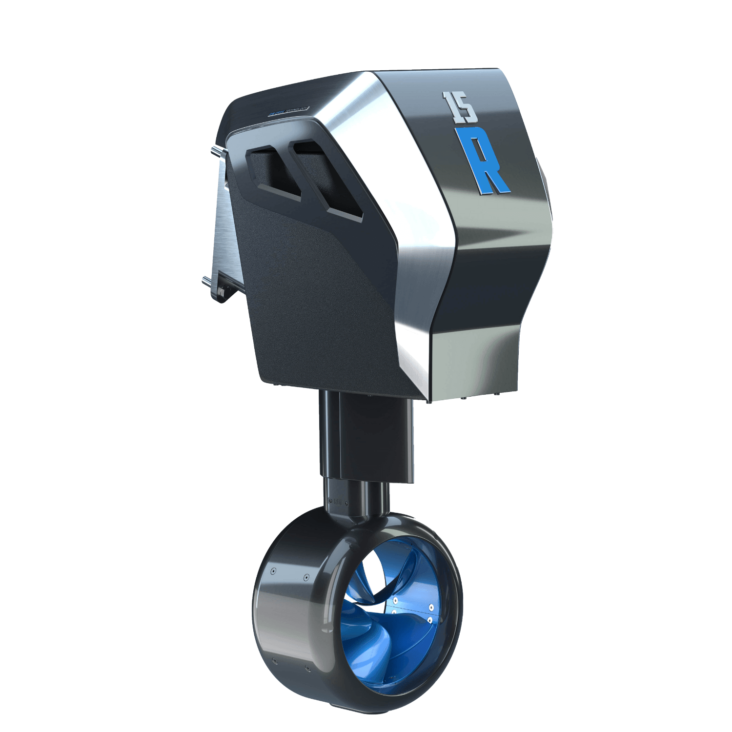 Steerable electric outboard motor with rim drive technology
